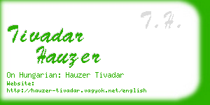 tivadar hauzer business card